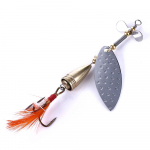 Spoon Winter Ice Fishing Lure, 6g 8g Golden Silver plate Metallist lusikas Treble Hookiga, ahvena ja haugi p&uuml;&uuml;giks