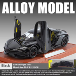Uus 1:24 Gemera GT Super Sport Auto Sulamist Valatud Metallist Mudelauto Heli ja Valgusega Hobi Kogumisobjektid Trendikas Kaunistus Kingitus Poiss-s&otilde;brale must