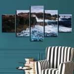 Maastik taevas pilv t&auml;ht m&auml;gi j&otilde;gi kuuma&otilde;hupall 5-osaline seinapildid elutoa jaoks v&auml;rviline maalimine kunst Kodukaunistus ilma raamita 20x35cm*2 20x45cm*2 20x55cm*1