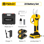 MELLWIN Harjadeta 30mm Elektriline Oksak&auml;&auml;rid 2 K&auml;iku Juhtmeta Puuviljapuu Bonsai L&otilde;ikurid T&ouml;&ouml;riistad Makita 18V Akule 2XBattery EU Plug
