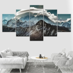 L&otilde;uendile tr&uuml;kitud seinakunst 5 t&uuml;kki HD-tr&uuml;kitud lumiste m&auml;gede maastikuplakatid kodu dekoratiivsed kaasaegsed elutoa kaunistusmaalid ilma raamita 40x60cm*2 40x80cm*2 40x100cm*1
