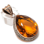 Citrine Handmade Copper Jewelry Pendant 2.01 a6j29