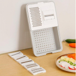 Manual Vegetable Slicer Kitchen Gadget Easy to Clean Multifunction Grater Strainer and Drain Basket