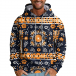 Meeste lahtiste lilledega tr&uuml;kitud kapuutsiga dressipluus Meeste vabaaja moodne spordikampsun XXL