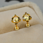 Peened 1,25 CT s&uuml;nnikivist Martini k&otilde;rvar&otilde;ngad 18K kullaga &uuml;mara l&otilde;ikega spiraalk&otilde;rvar&otilde;ngad naistele Looduslikud v&auml;&auml;riskivide pulmapeened ehted MIT