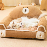 Pruunkaru Lemmiklooma Diivan Pehme Soe Kassi Diivanvoodi Multifunktsionaalne Koera Diivanvoodi Magamiseks L&otilde;&otilde;gastumiseks Koeravoodi Lemmiklooma Diivan Koera Diivanvoodi M