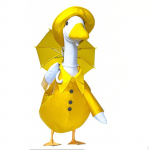 Raincoat Goose Outfit Cement Clothes Fits 23 inch Statue Costume Accessories for Home, Patio,