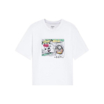 Li Ning X Disney Koomiksitegelaste Prindi T&auml;hemuster &Uuml;mmarguse Kaelusega T-s&auml;rk Naiste Topid Valge AHSS260-3 XL