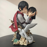 22cm Attack on Titan Surmasuudlus GK PVC Tegevusfiguur Anime Mikasa&middot;Ackerman Hoiab Eren Jaegeri Pea Figuur Mudel M&auml;nguasjad Nukk Kingitus