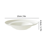 WORTHBUY Plastikust Toidutaldrik Korduvkasutatav &Otilde;htus&ouml;&ouml;gitaldrik Mikrolaineahjus Ohutu Suupiste Puuviljakauss Lauan&otilde;ud Kook Magustoit Serveerimistaldrikud valge