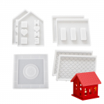 Kodu Maja K&uuml;&uuml;nlaalus Silikoonvorm DIY Tsement Kips Savi K&uuml;&uuml;nlajalg Vaik Kaunistused Vormid Lauakaunistused 7