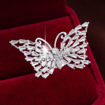 V&auml;rske ja magus liblikas&otilde;rmus naistele, ni&scaron;imood, k&otilde;rgekvaliteediline tunnetus, mitmek&uuml;lgne igap&auml;evane avatav s&otilde;rmus opening adjustable valge