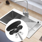 Kitchen Sink Hole Cover Easy to Install Replacement Tap Plate Stopper for Dorm Public Argent