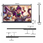 15,6 juhtmevaba kaasaskantav 1080p monitor PC, telefoni, PS5/Switch m&auml;ngude jaoks