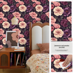 Isekleepuv kapi kleebis Prantsuse retro mustriga Riidekapi kapi ukse renoveerimine Veekindel k&ouml;&ouml;gim&ouml;&ouml;bli renoveerimine 60cm wide * 10m long