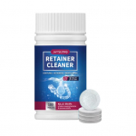 1 Pudel Hambaproteeside Puhastustablette V&auml;rske H&otilde;ng V&auml;hendavad Tundlikku Mustust Puhastavad Hambaproteesid Ens&uuml;&uuml;m Selge Retaineri Puhastus Vahutavad Tabletid Koduseks Kasutamiseks 100pcs