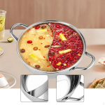 Roostevaba terasest vaheseinaga pott, mitmek&uuml;lgne toiduvalmistamiseks, kaasaskantavate k&auml;epidemetega, topeltmaitse supp 30cm