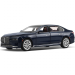 1/24 BMW 7. seeria I7 G70 Sulamist Luxy Auto Mudel Valatud Metallist M&auml;nguasi Limusiin Puhtalt Elektrilised S&otilde;idukid Auto Mudel Heli Valgus Laste Kingitus sinine