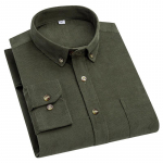 100% puuvillane velvetist talves&auml;rk meestele Soe pikkade varrukatega Regular Fit Easy Hooldus Mugav Meeste Kontoririided Solid 40