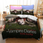 3D prinditud The Vampire Diaries voodipesukomplekt poistele t&uuml;drukutele &uuml;heinimesevoodi kuninganna suurus tekikott padjap&uuml;&uuml;r voodi lapsed t&auml;iskasvanud kodu tekstiil EU single(135x200cm)