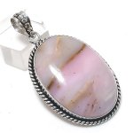 Natural Pink Opal Gemstone 925 Sterling Silver Jewelry Pendant 2.17 h3b66