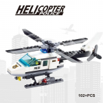 Linnapolitsei Helikopter Auto Lennuk Ehitusklotsid MOC Klassikaline Lennukimudel Kokkupandavad Klotsid Hariduslik M&auml;nguasi Lastele Kingitused