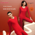 ThreeGun Red Cotton Thermal Underwear Set L