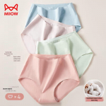 Miiow Women's Seamless Cotton Underwear (4-Pack) M