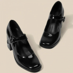 Mary Jane kingad Naistele Briti stiilis Kevad S&uuml;gis Retro Ruudukujuline nina K&otilde;rged kontsad Vabaaja Mugavad Peokingad Zapato De Tacon 34 must