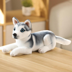 V&auml;ike Simulatsioon Husky Nukk Pl&uuml;&uuml;sm&auml;nguasi Laiguline Koer Akita Koera Nukk Laste Rahustav Kaltsunukk Ornament 32cm（0.2kg）