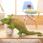 Simulatsioon kameeleon nukk pl&uuml;&uuml;sist m&auml;nguasi suur sisalik geko dinosaurus viskepadi padi nukk kaltsunukk 80cm