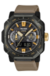 Casio Pro Trek Climber Line P&auml;ikeseenergiaga Safiirklaasiga Keskkonnas&otilde;bralikust Pruunist Materjalist Kell, Bluetooth, Raadiokontrolliga Toitega, Klaas, Materjalid,