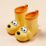 Children's rain boots for boys and girls, cartoon cute puppy rain boots for toddlers in kindergarten3-6Waterproof and Non-Slip Rubber Shoes Inner Length20.0cm khaki