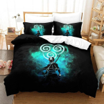 3D-prindiga anime-avatari The Last Airbender voodipesukomplekt &Uuml;he-, Twin-, Full-, Queen-, King-suuruses voodikomplekt T&auml;iskasvanu ja lapse magamistuppa Tekikoti komplektid 70x133cm 2pcs blue