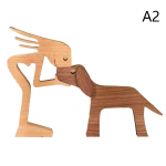 Perekonna kutsikas puukoer k&auml;sit&ouml;&ouml; kujuke Yst&auml;v&auml;np&auml;iv&auml; kingituse nikerdusmudel kodukontori kaunistus j&otilde;ulukingitus paarile