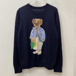 Naiste jacquard-villasegu kampsun tikitud koomiksikaru disainiga S