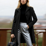 Naiste Mantlid &Uuml;he N&ouml;&ouml;biga Trench-coat Mood A-kujuline S&uuml;gis Talve Joped L must
