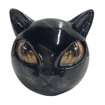 Halloweeni musta kassi skulptuur Unikaalne kassi figuur Musta kassi kuju Kunstiteos Elegantne kodu kaunistus Kingitused kassis&otilde;pradele Naistele Meestele helepruun v&auml;rv
