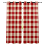 Briti stiilis sinine-oranž ruuduline aknakardinad Kardinad elutuppa Dekoratiivsed esemed Elutuba 135W x 60H(cm)