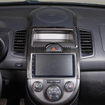 Kia Soul AM 09-13 pehme s&uuml;sinikkiust autole Keskjuhtimiss&otilde;lme l&uuml;litipaneel Navigatsiooniraam trimmib kleebisauto Carbon Fiber