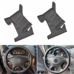 K&auml;sitsi &otilde;mmeldud Autostiil Rool Perforeeritud Nahkkatte Liist Mercedes Benz Vito 2010-2015 Viano W639 2006-2011 jaoks Red Thread