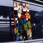 J-Jujutsu K-Kaisen Anime Auto Kleebis Auto Kleebised Auto B-piilar Veekindel Dekoratiivne Kate Kriimustuste Eemaldamiseks Auto Uksed Piilar Autode Kaunistus 1 Set 2 Pcs