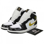 Air Jordan Air Jordan 1 Mid Patent SE Must Kuldne Jordan 1 AJ1 852542-007 EU 41 valge/must