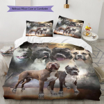 Pitbulli Muster Voodipesu Tekikott Komplekt Tekikott Padjap&uuml;&uuml;r Kodu Kaunistus S&uuml;nnip&auml;evakingitus (1 * tekikott + 2 * padjap&uuml;&uuml;ri, ilma s&uuml;damikuta) 135x200cm