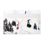 LOUIS VUITTON DOUBLE Clasic Monogram P&uuml;hade Spordikollektsioon Suusast inspireeritud nahast kaardihoidja Unisex Paaridele Valge One Size-Basic Set (Bag+Dust Bag) valge