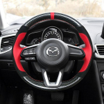 Hand-Stitched Leather suede Sports style Car Steering Wheel Cover For Mazda 6 Atenza 2017 Mazda 3 Axela 2017- 3