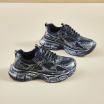 Naiste vabaaja tossud hingavast v&otilde;rgust paksu platvormiga jooksutossud naiste kerged libisemiskindlad jalatsid N&ouml;&ouml;ritavad mugavad tennised 40 must