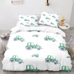 Koomiksitraktori tekikott akvarellstiilis ekskavaatorile lastele, teismeliste masinate buldooseri tekikott, magamistuba mugav AU Double(180*210cm)3pcs