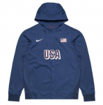 Nike USA Higi-eemale juhtiv Kapuutsiga Pikkade Varrukatega Higi-eemale Juhtiv Jersy Meeste Jersy EU M sinine