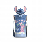 600ml Multikakujuline Disney Stitch Termoskruus Suure Mahutavusega Disney Armas Stitch Roostevabast Terasest Isoleeritud Pudel Joogik&otilde;rrega 600ML sinine